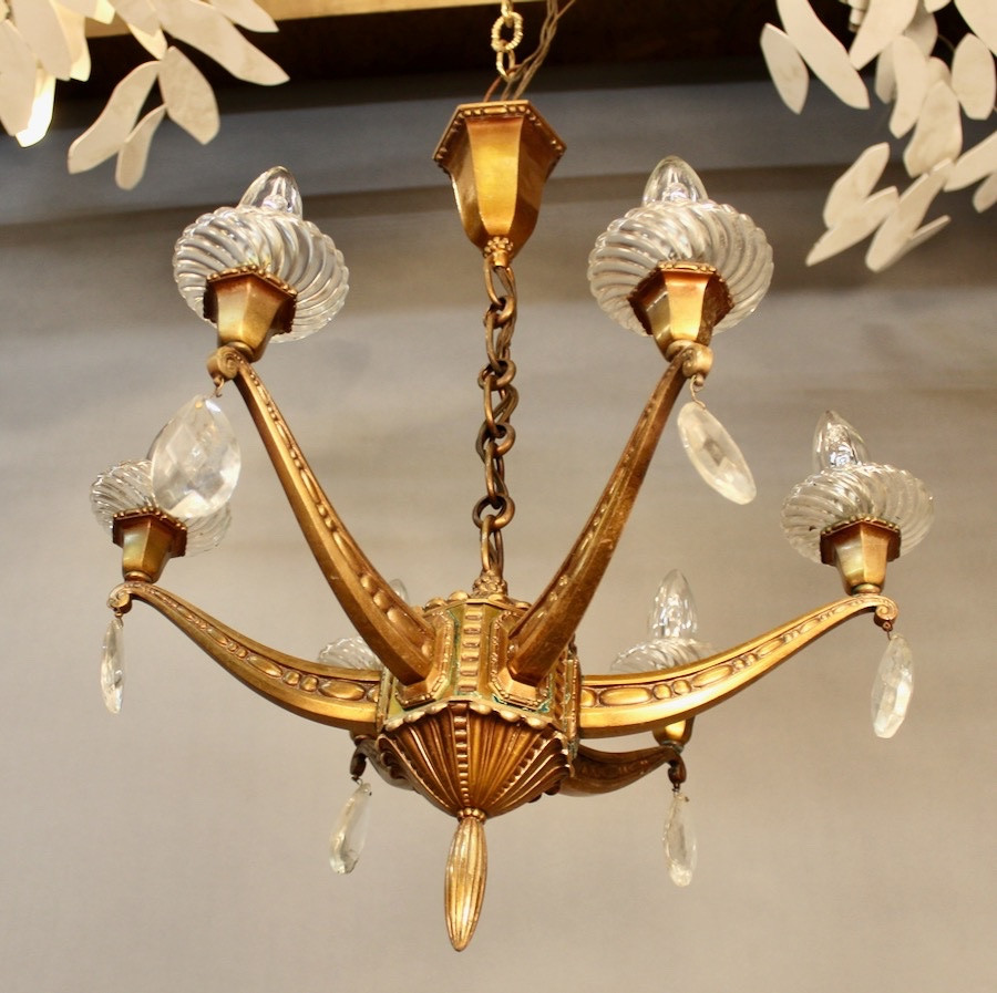 Bronze Chandelier With 6 Lights-photo-3