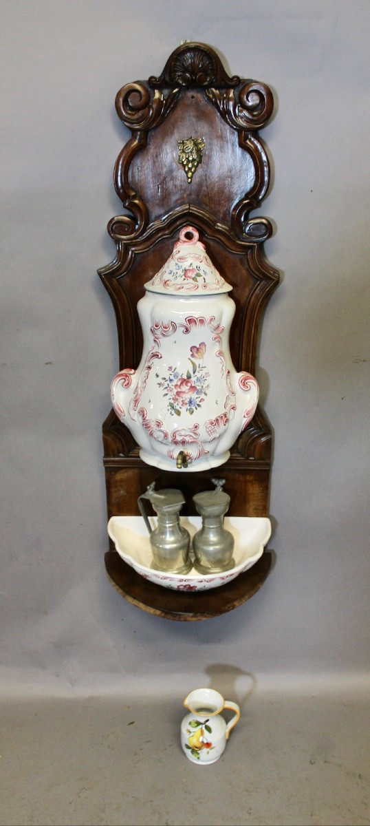 Fontaine murale à eau ou vin , faience de Luneville-photo-5