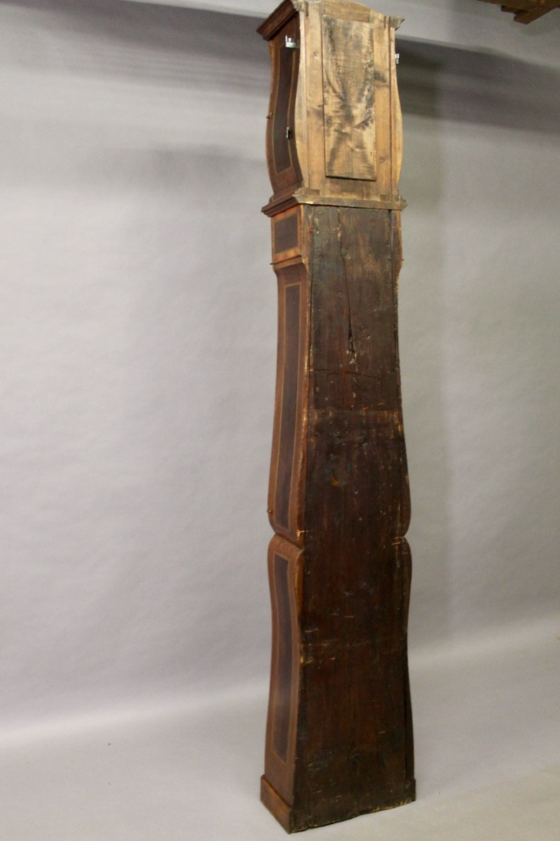 Large Marquetry Floor Clock Case, 19th Century-photo-4