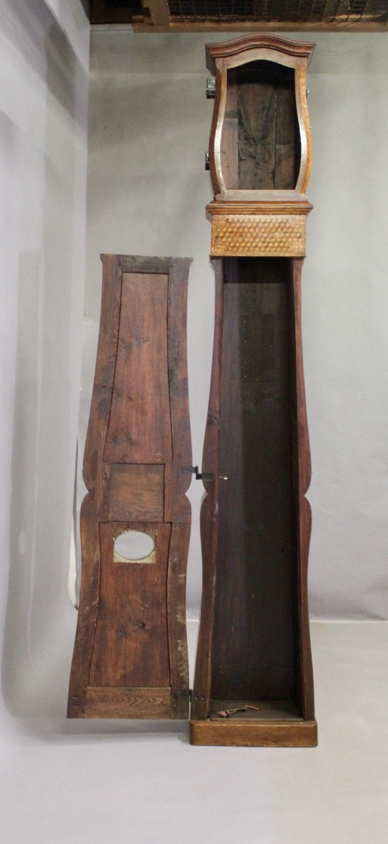 Large Marquetry Floor Clock Case, 19th Century-photo-6