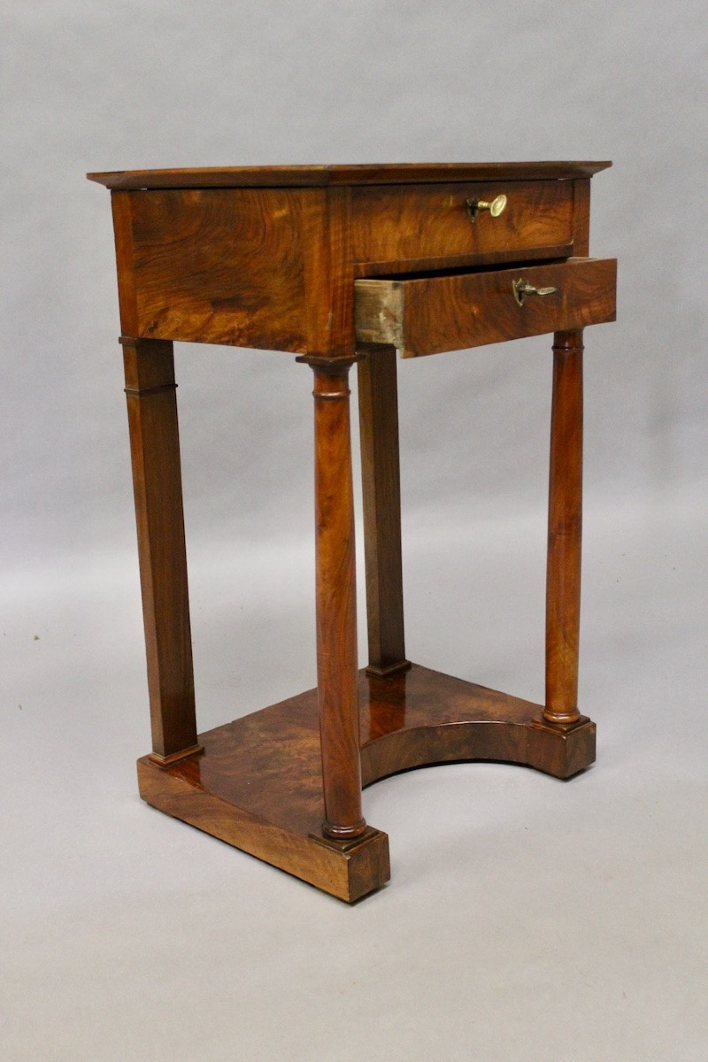 Empire Period Worker In Walnut Burl -photo-2