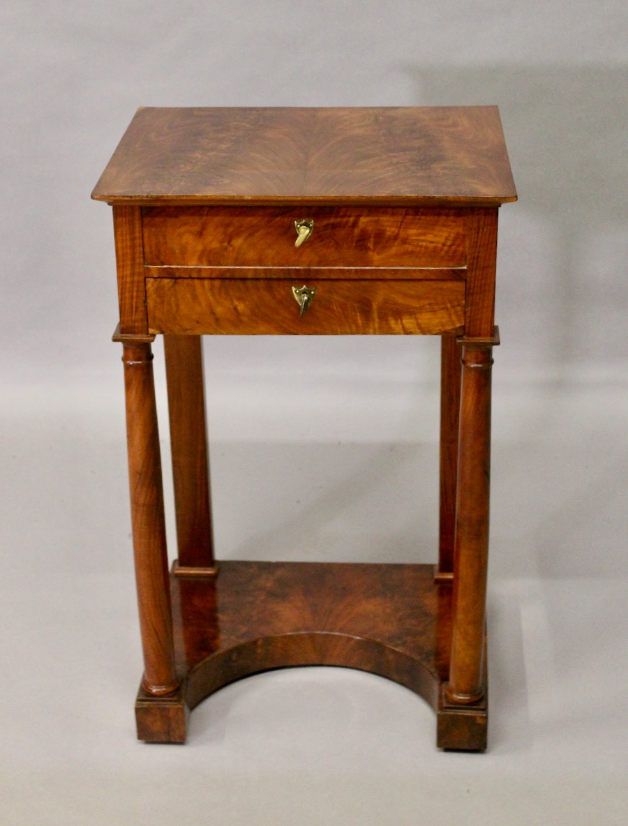 Empire Period Worker In Walnut Burl 