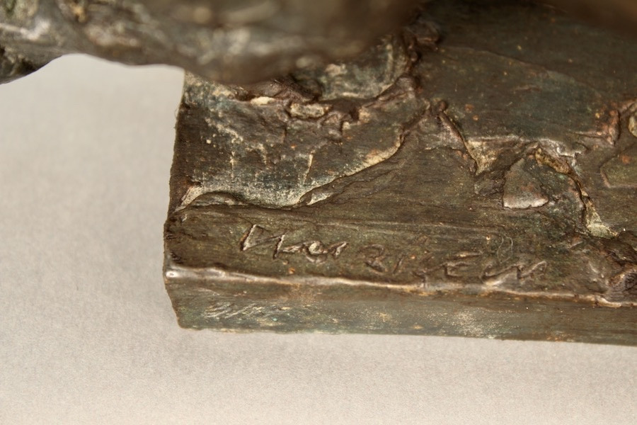 Patinated Bronze Rhinoceros By Michel Lauricella -photo-1