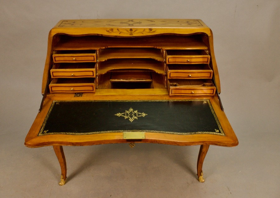 Bureau à pente grenoblois en merisier XVIIIème -photo-2