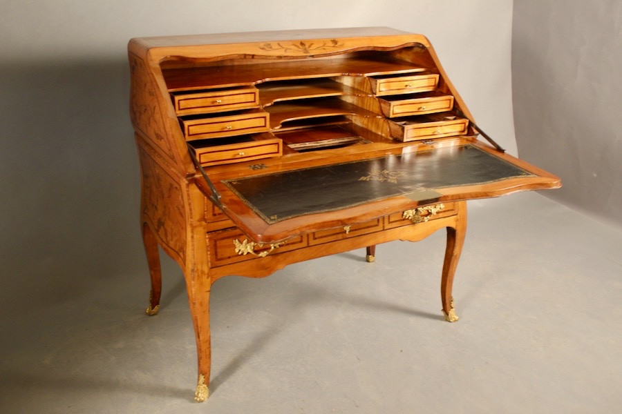 Bureau à pente grenoblois en merisier XVIIIème -photo-3