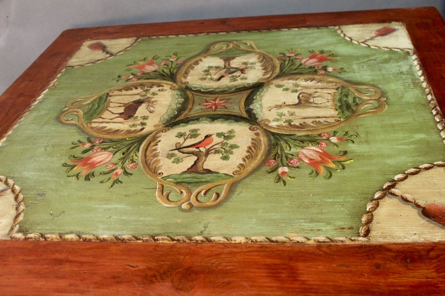 Table de changeur en bois peint XIXème -photo-4