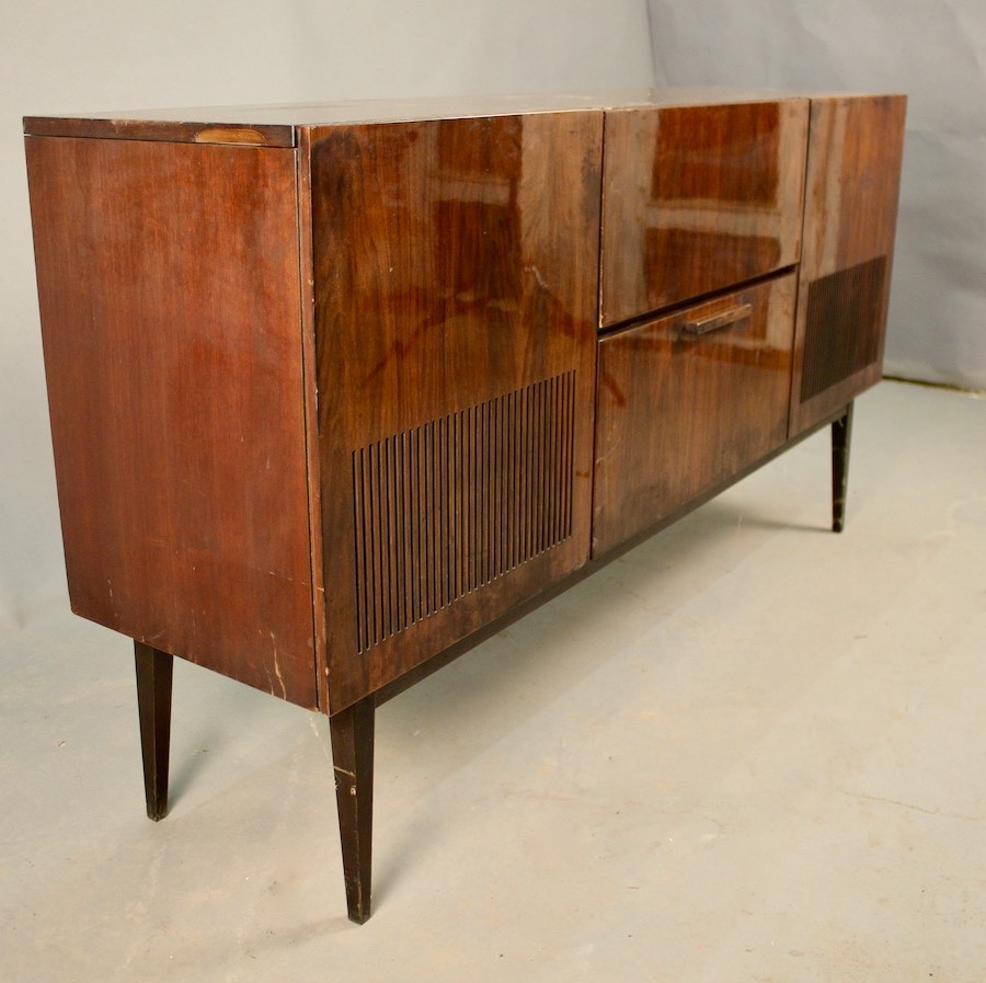 Enfilade Hifi Vintage Schaub Lorenz Avec Ses Deux Enceintes-photo-6