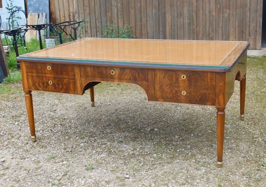 Important Charles X Desk For 4 People, Stamped Jantet-photo-3