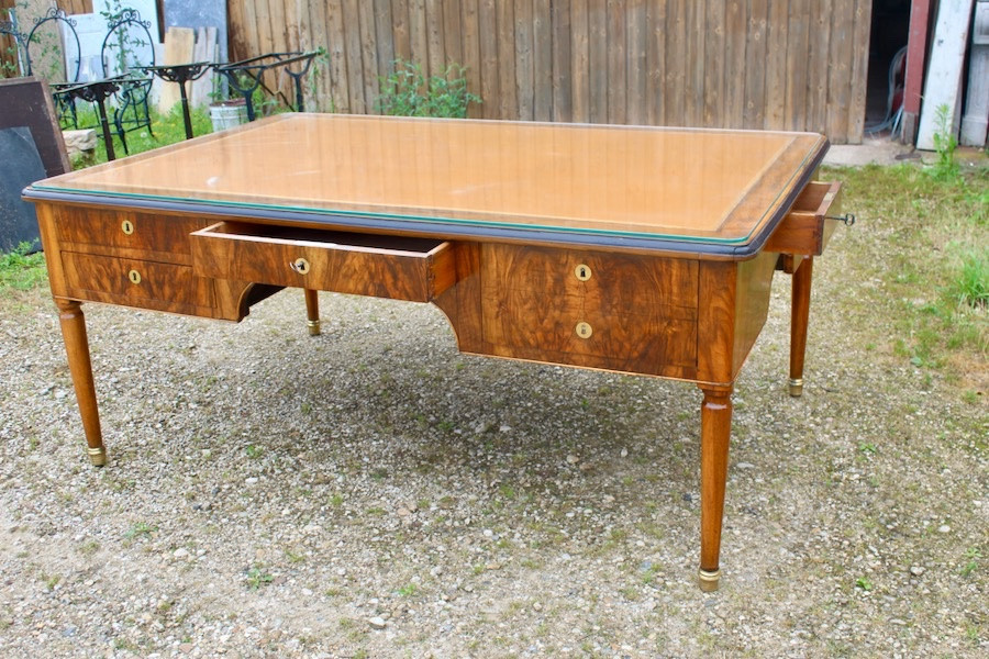 Important Charles X Desk For 4 People, Stamped Jantet-photo-7