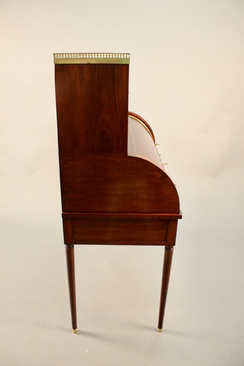 Bureau cylindre en acajou Louis XVI-photo-1