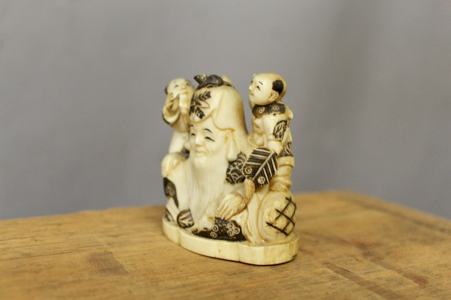 Ivory Okimono, Japan, Taishō Period (1912-1926), Circa 1920.-photo-2