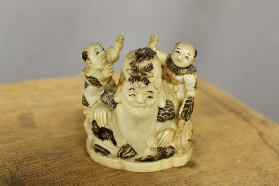 Ivory Okimono, Japan, Taishō Period (1912-1926), Circa 1920.-photo-1