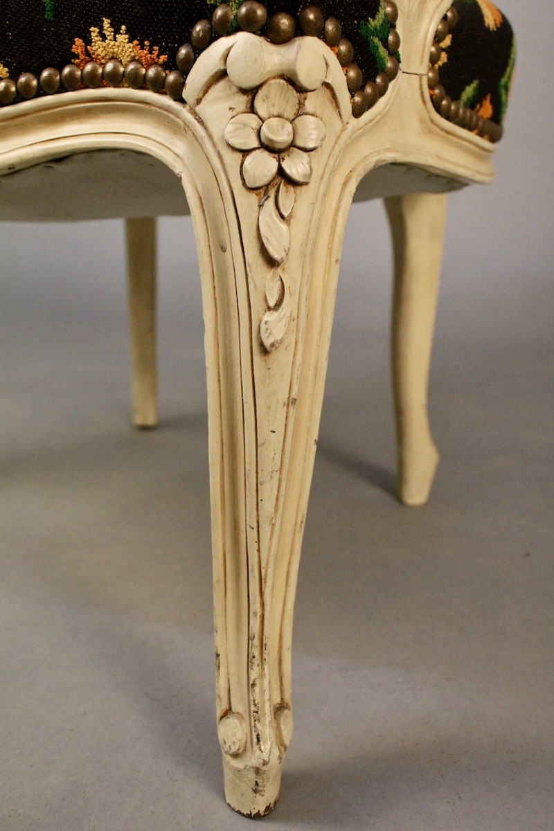 Paire de fauteuils Cabriolet de  style Louis XV-photo-6