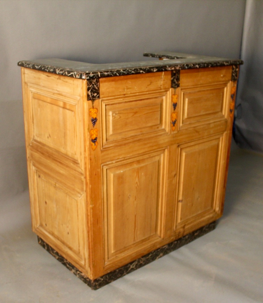 Banque comptoir à décor de raisins 