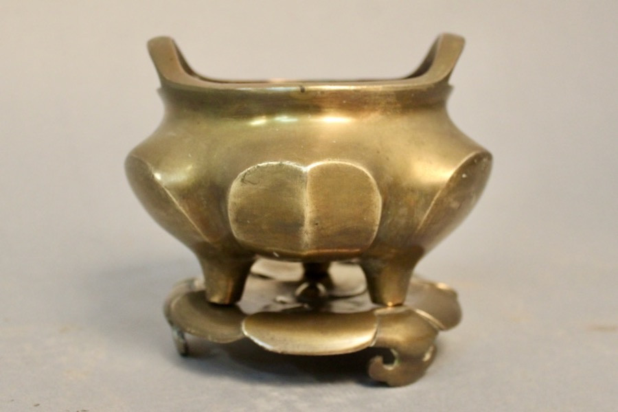 Brûle-parfum Tripode En Bronze Chine XIXème -photo-2