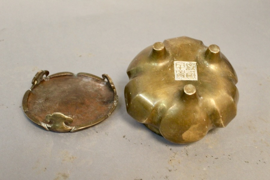 Brûle-parfum Tripode En Bronze Chine XIXème -photo-3