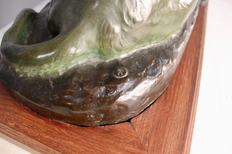 Bronze Hunting Dog By Jules Edmond Masson (1871-1932)-photo-5
