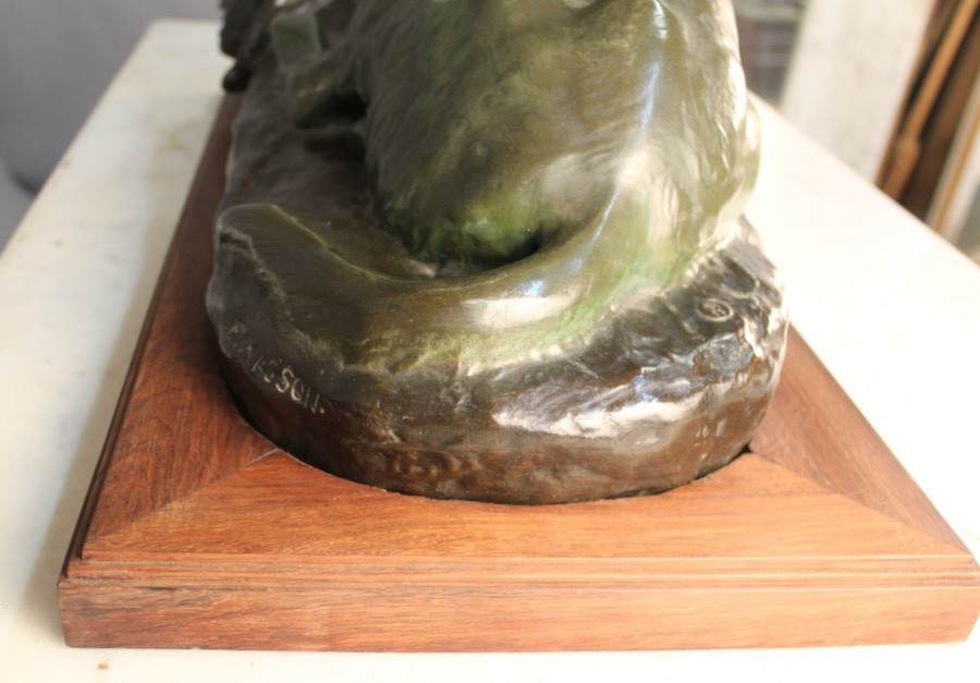 Bronze Hunting Dog By Jules Edmond Masson (1871-1932)-photo-6