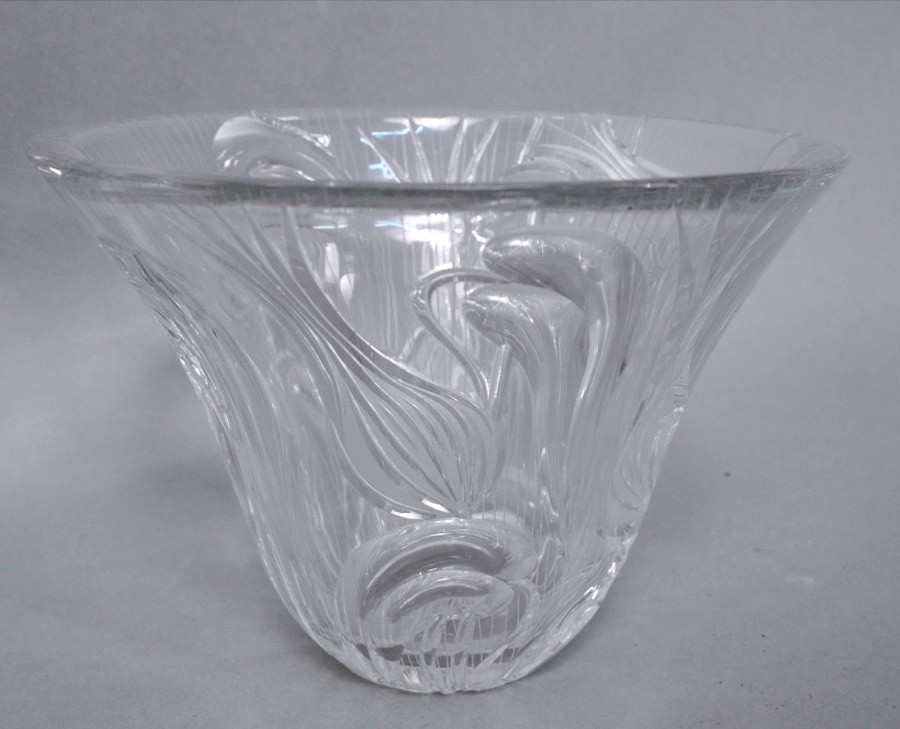 Vase Art Nouveau en cristal taillé 