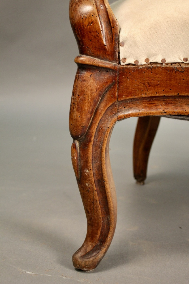 Fauteuil Louis Philippe en noyer-photo-1