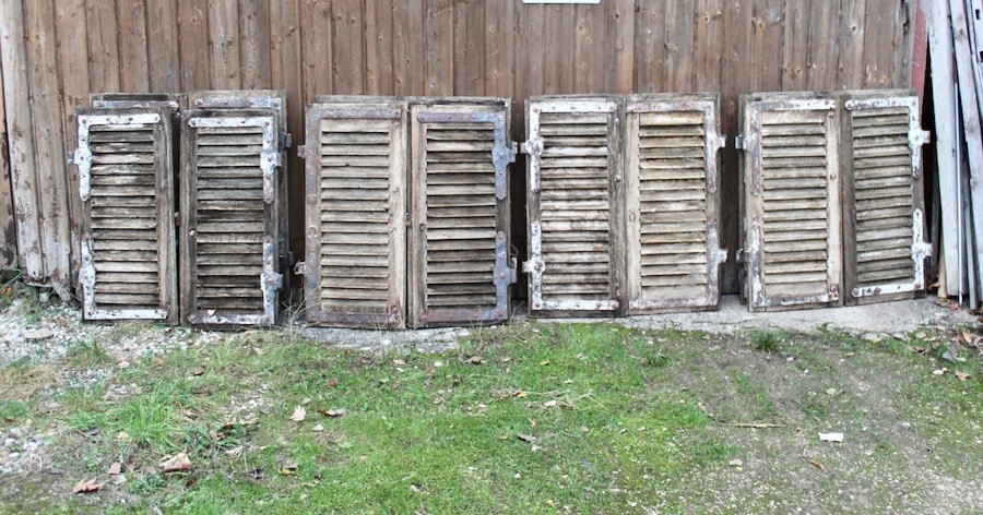 Suite Of 10 Pairs Of 19th Century Antique Shutters-photo-2