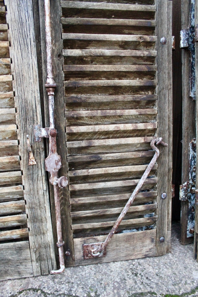 Suite Of 10 Pairs Of 19th Century Antique Shutters-photo-2