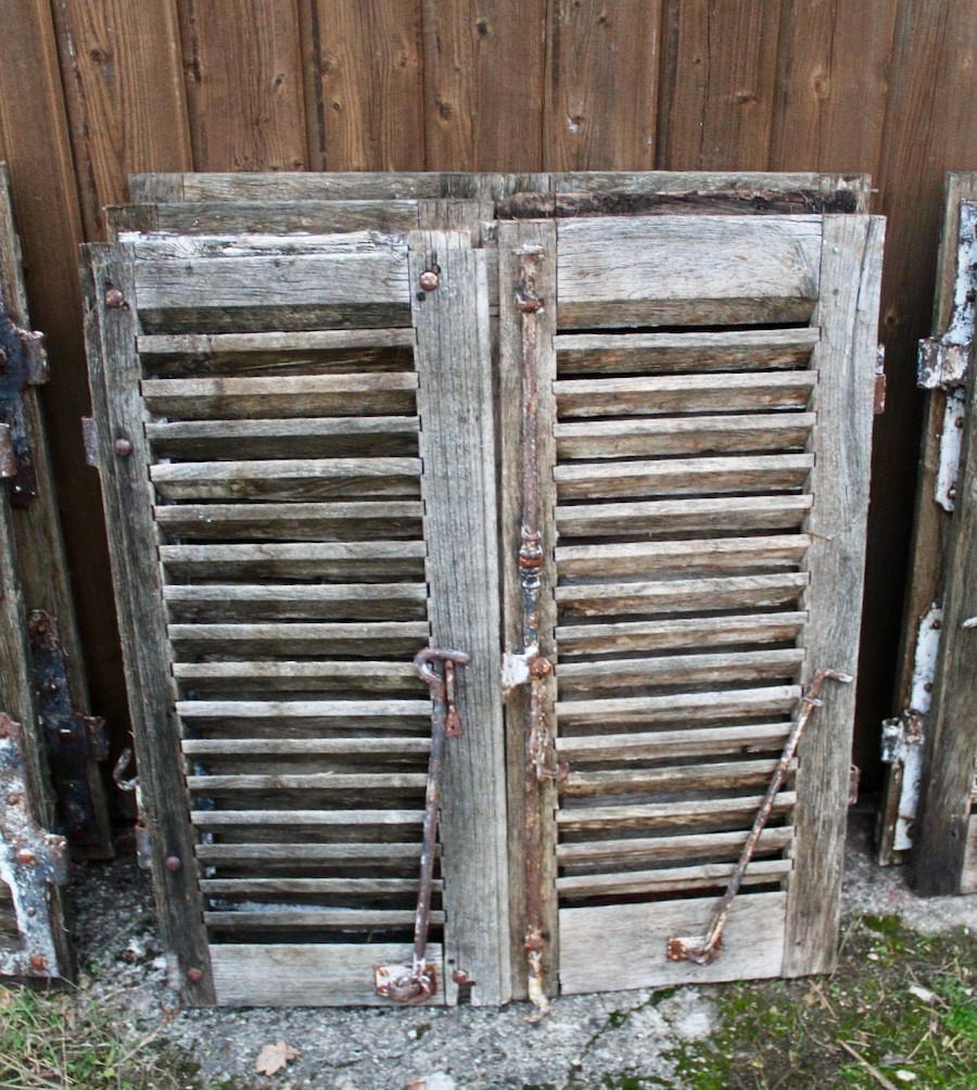 Suite Of 10 Pairs Of 19th Century Antique Shutters