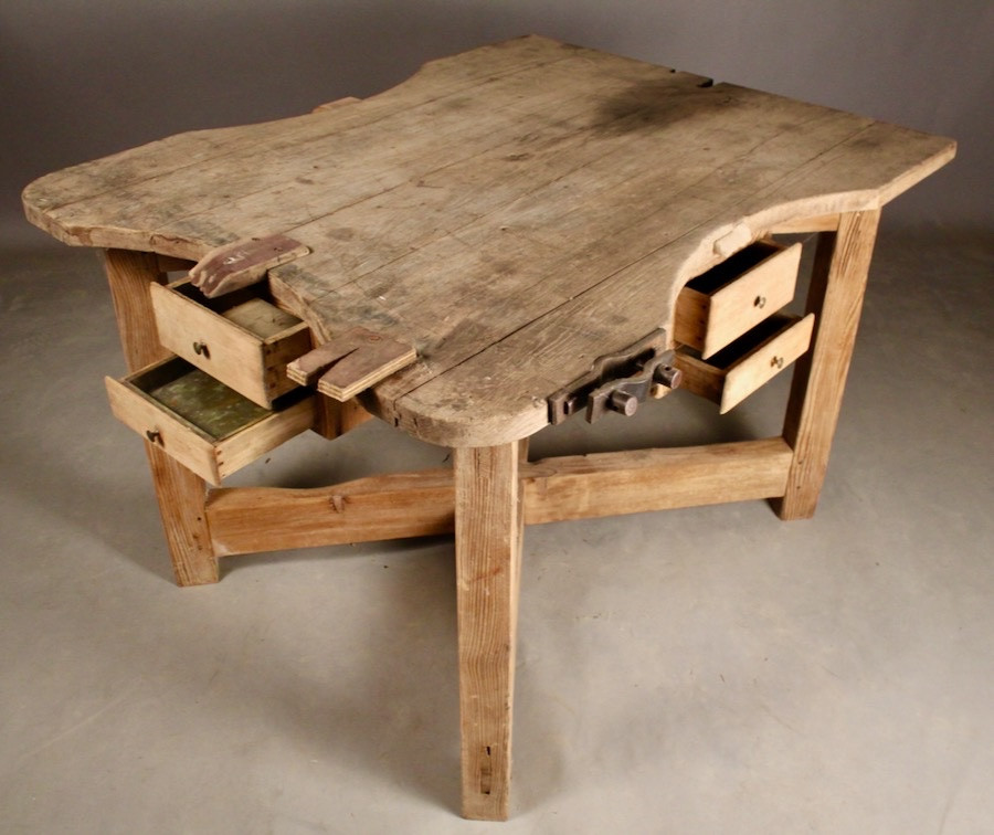 Three-seat Jeweller's Workbench, Circa 1900-photo-3