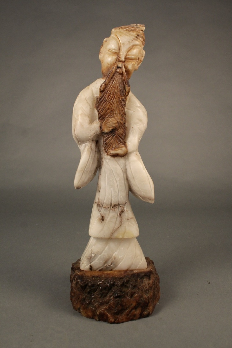 Asian Onyx Sculpture, Height 60 Cm-photo-4