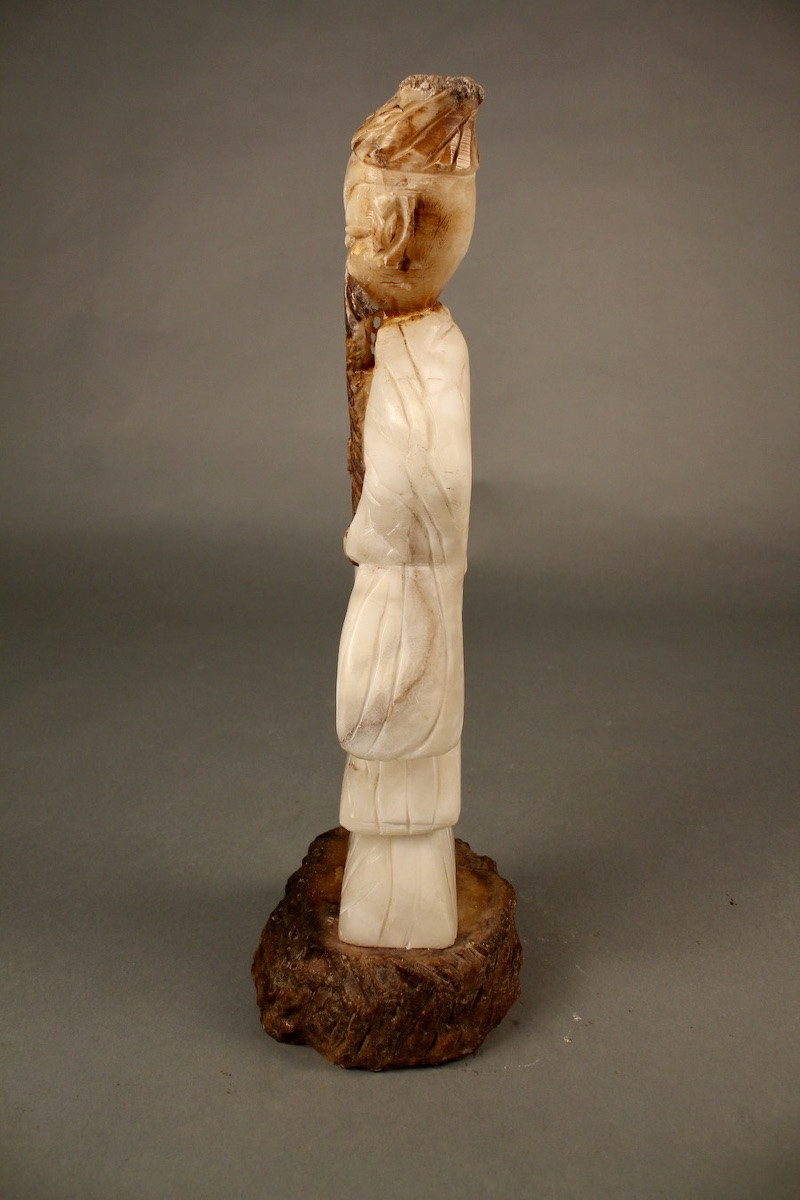 Asian Onyx Sculpture, Height 60 Cm-photo-3
