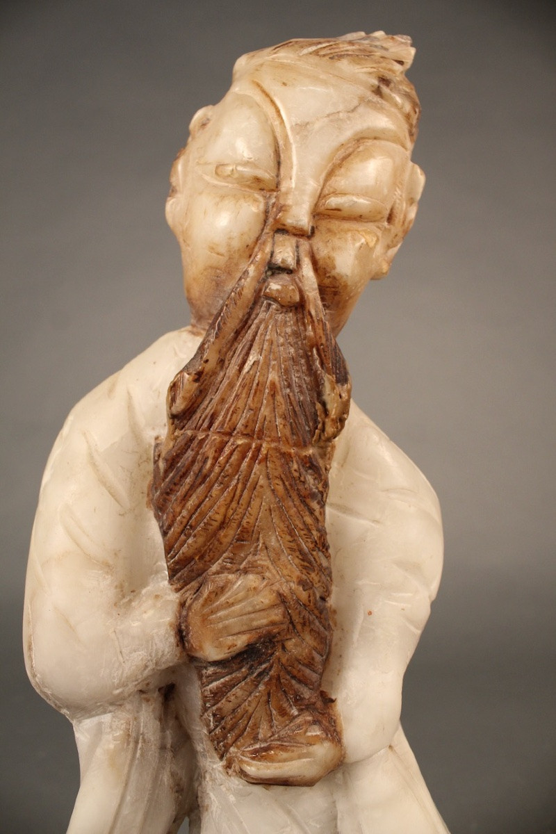 Asian Onyx Sculpture, Height 60 Cm-photo-5
