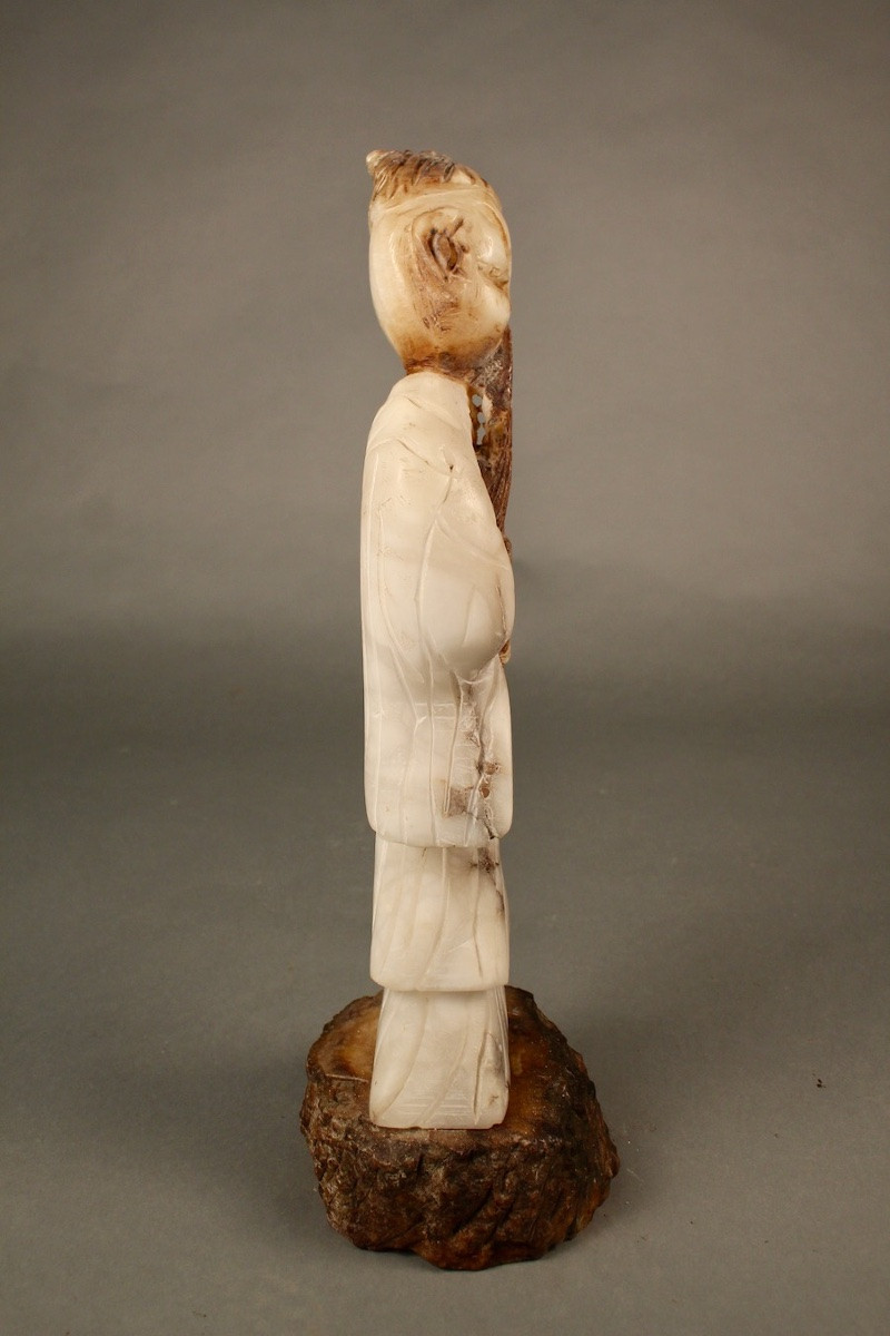 Asian Onyx Sculpture, Height 60 Cm-photo-6