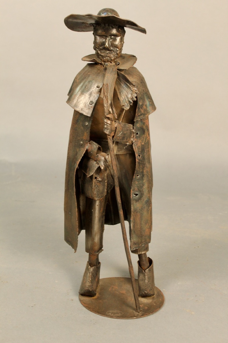 Shepherd In Wrought Iron Signed Bocquin In Rumilly