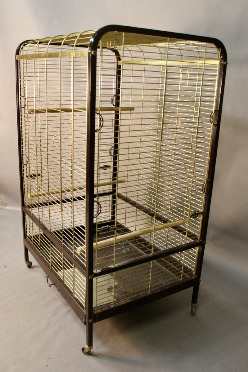 Cage à perroquets vintage grand modèle-photo-1