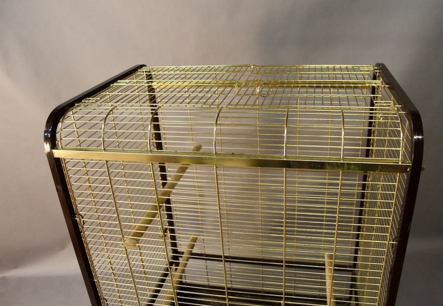 Cage à perroquets vintage grand modèle-photo-3