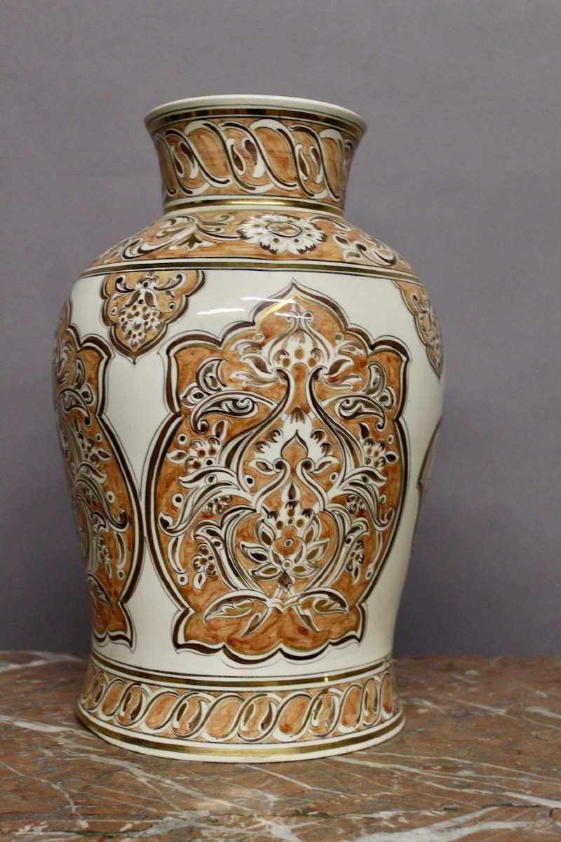 Vase oriental en céramique à plusieurs décors -photo-2