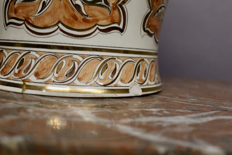 Vase oriental en céramique à plusieurs décors -photo-2