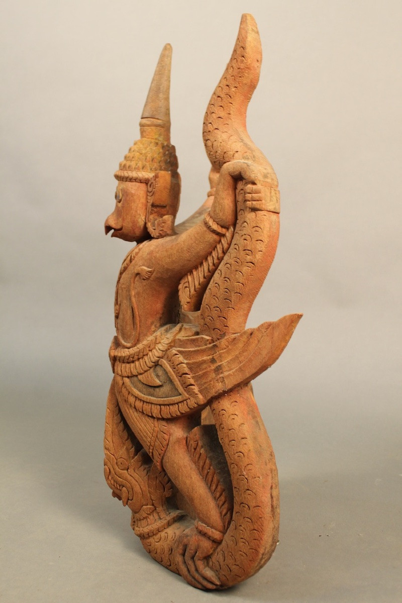 Sculpture Of Dvarapala, Temple Guardian Thailand-photo-3