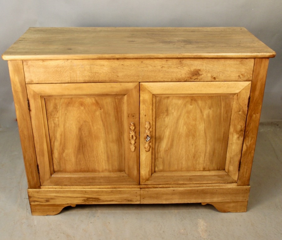 Louis Philippe 19th-century Blond Walnut Sideboard-photo-4