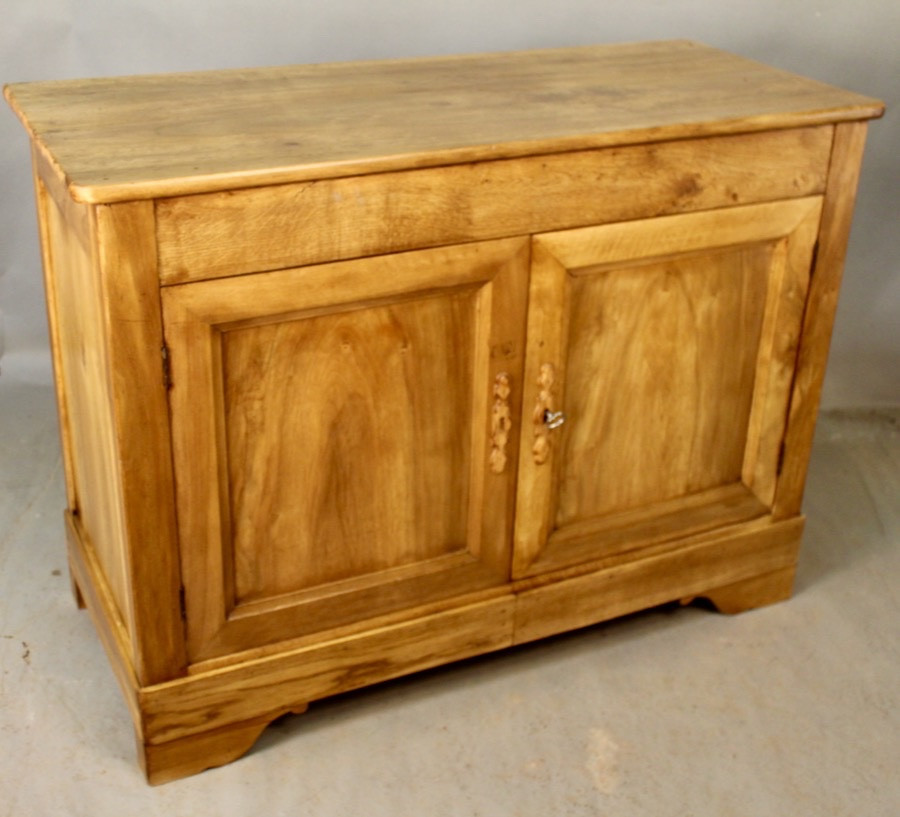 Louis Philippe 19th-century Blond Walnut Sideboard-photo-2