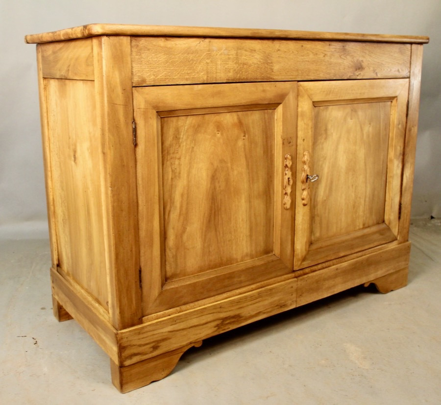 Louis Philippe 19th-century Blond Walnut Sideboard-photo-4