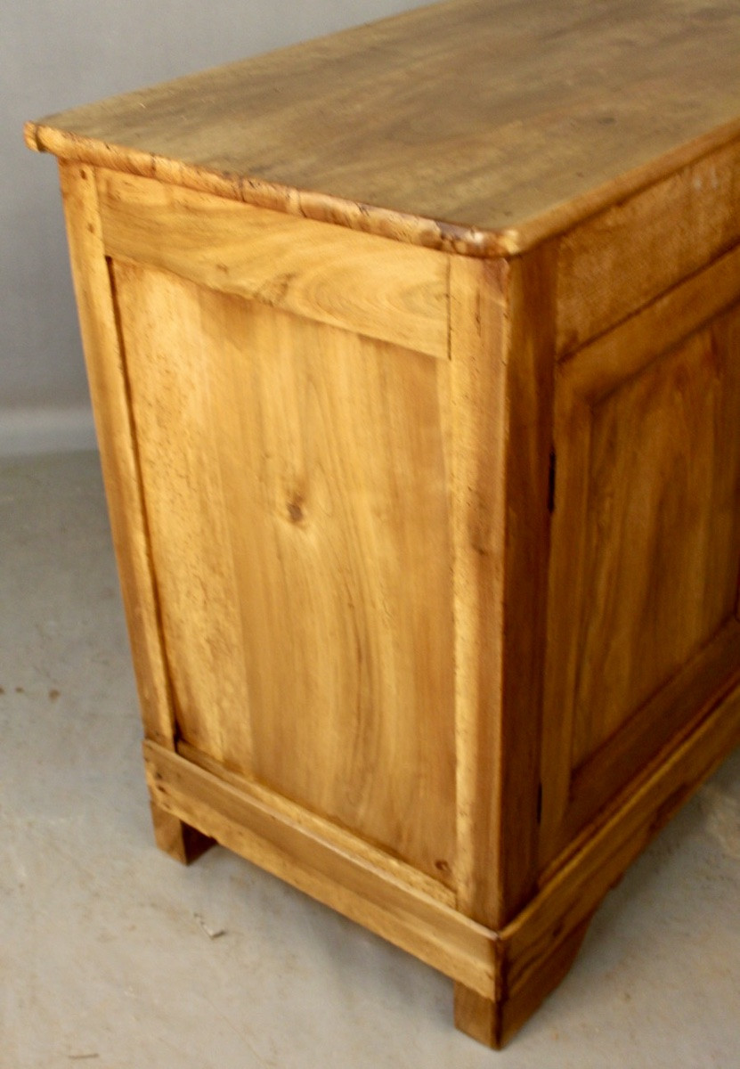 Louis Philippe 19th-century Blond Walnut Sideboard-photo-5