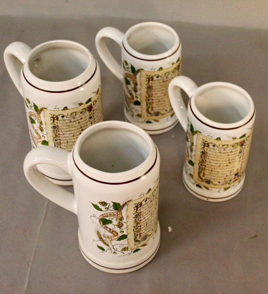 Suite de 4 chopes avec recette de bière H Chassagnac-photo-2