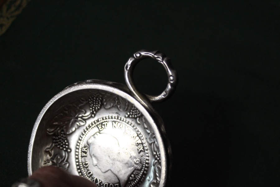 Silver Tastevin Dated 1771 With Two Hallmarks-photo-3