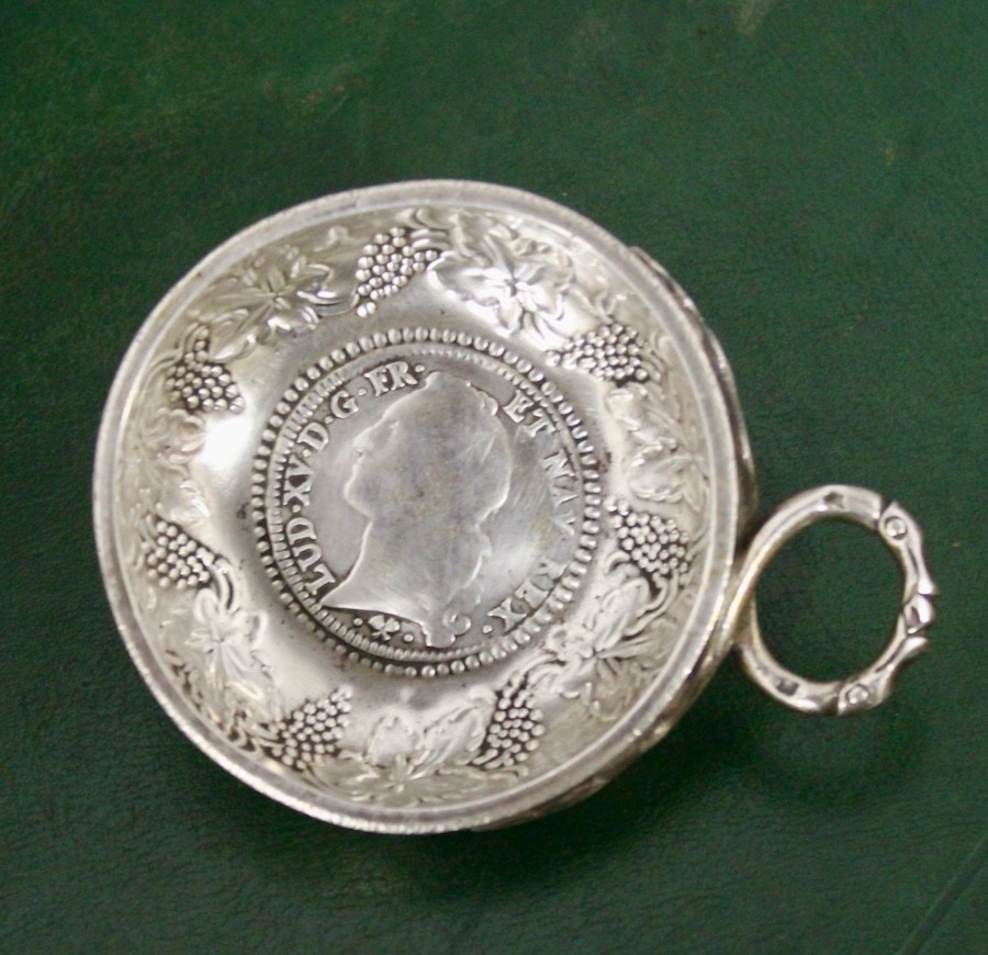 Silver Tastevin Dated 1771 With Two Hallmarks-photo-4