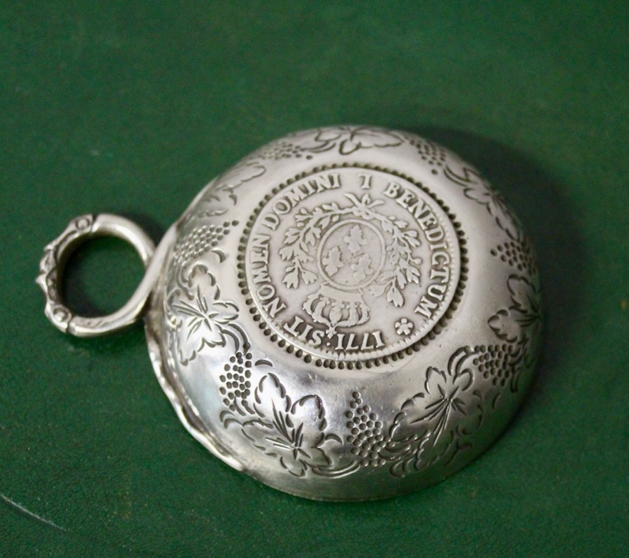 Silver Tastevin Dated 1771 With Two Hallmarks-photo-3