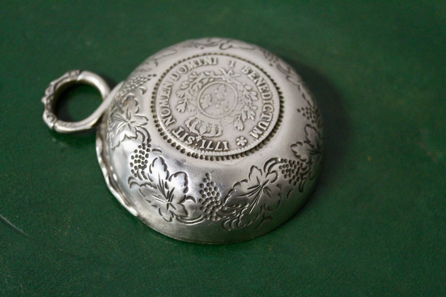 Silver Tastevin Dated 1771 With Two Hallmarks-photo-4