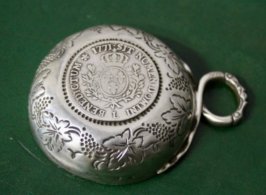 Silver Tastevin Dated 1771 With Two Hallmarks-photo-5