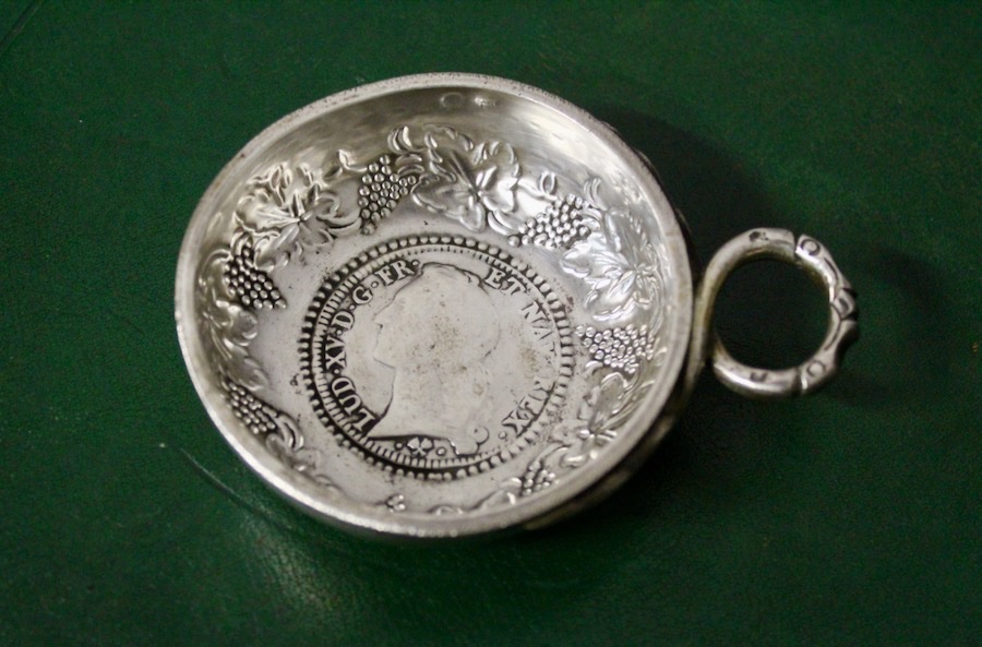 Silver Tastevin Dated 1771 With Two Hallmarks