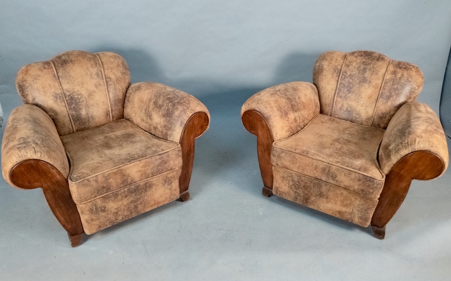 Pair Of Club Chairs -photo-2